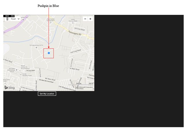 Current location along with the Pushpin